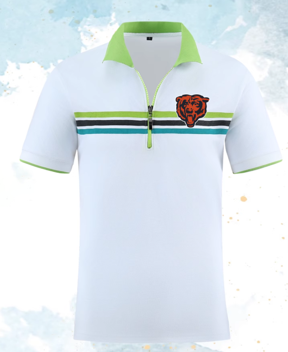 Chicago Bears white Men 2025 NFL polo T shirt